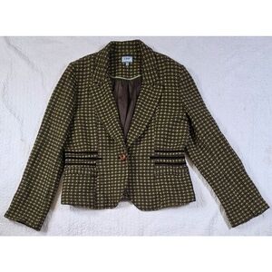 i t w by Claude Brown Wool Blend Blazer
